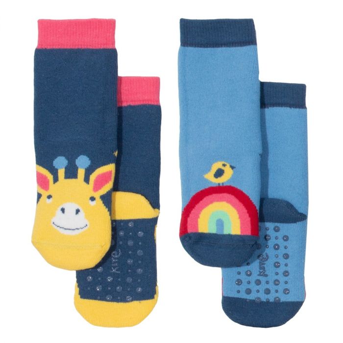 Giraffe grippy socks