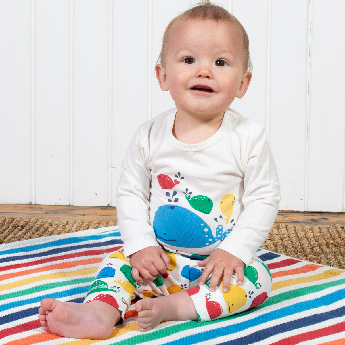 Rainbow whale bodysuit