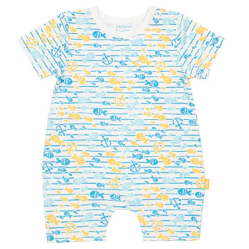 Fish explorer romper (GOTS)