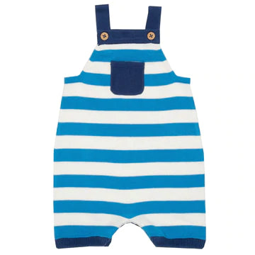 Stripy knit dungarees (GOTS)